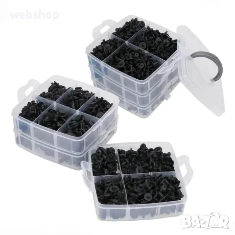 Комплект от 620 части, скоби, щипки и пластмасови щифтове за фиксиране на кола, снимка 9 - Аксесоари и консумативи - 49720328