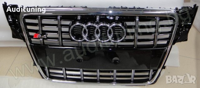 Решетка за Ауди Audi A4-S4 б8 b8 2009 2010 2011 черна хром, снимка 2 - Тунинг - 32038907