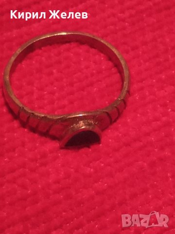 СТАР БРОНЗОВ СКЪПОЦЕНЕН ПРЪСТЕН с ЛАПИС ЛАЗУЛИ РЪЧНА МАЙСТОРСКА АРТ ДЕКО ИЗРАБОТКА 7449, снимка 14 - Антикварни и старинни предмети - 34840483