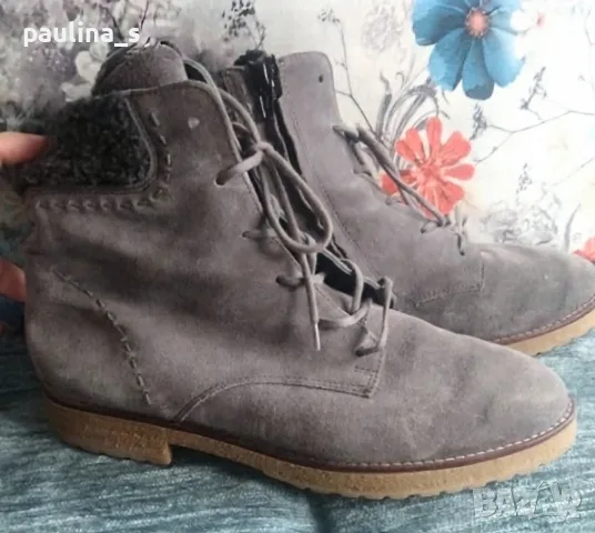 Два чифта / "Bama" shoes и "Paul Green" / Дамски боти / естествен набук, велур и каракул за салона , снимка 13 - Дамски боти - 48174234