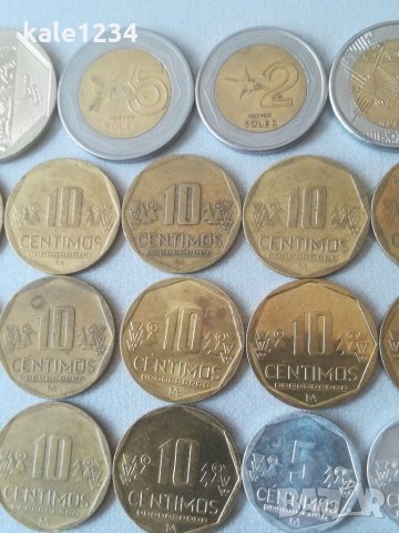 Монети Перу. Peru. Колекция монети. Лот. Монета. Centimos. UN Nuevo sol. Soles. , снимка 4 - Нумизматика и бонистика - 34182375