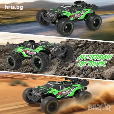 Детска RC джип кола с дистанционно управление 4WD (2.4GHz, Зелен), снимка 2 - Коли, камиони, мотори, писти - 56075943