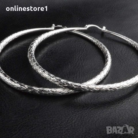 Сребърни обеци - Халки Фигаро 925 Код BH332, снимка 3 - Обеци - 29651459