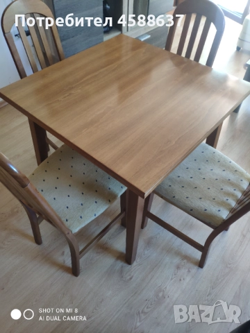 Продавам трапезна маса и пет броя столове към нея., снимка 1