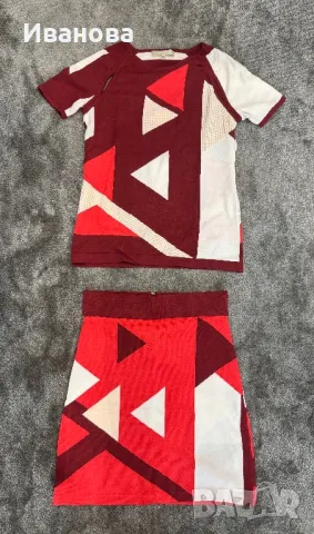 Дамски комплект блуза+пола, снимка 2 - Комплекти - 50051497