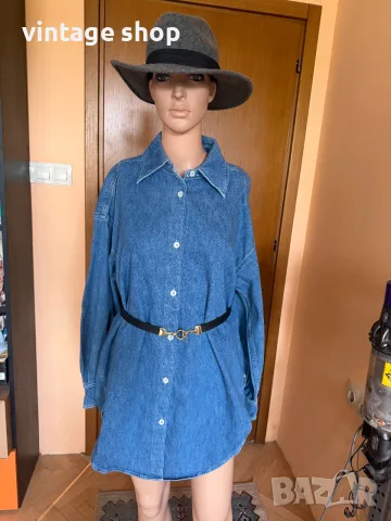 Дънкова зимна риза Arket, oversize модел, снимка 6 - Ризи - 56449088