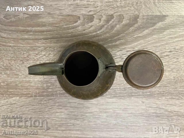 Старинна месингова кана, снимка 3 - Антикварни и старинни предмети - 51455574