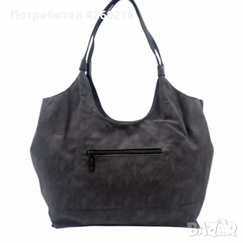 Дамска чанта от еко велур и к. – елегантен и практичен модел , снимка 6 - Чанти - 52456243