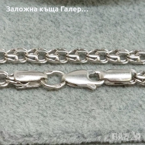 Нов сребърен синджир Бисмарк, 925, 18,95 г, снимка 5 - Колиета, медальони, синджири - 54214763