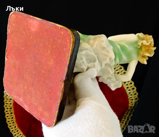 Порцеланова статуетка,фигура Дама,Фея и Сърна,22 см. , снимка 11 - Антикварни и старинни предмети - 51290495