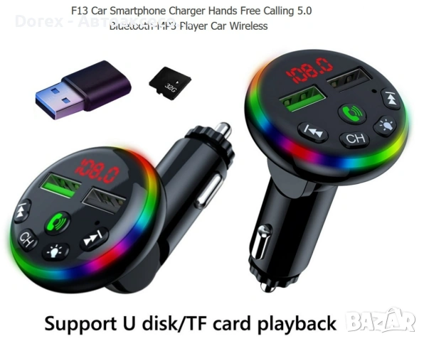 Трансмитер LED  -CAR F13- 12-24V А-3646, снимка 4 - Аксесоари и консумативи - 54109026