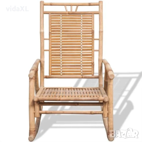 vidaXL Люлеещ се стол, бамбук(SKU:41894), снимка 2 - Столове - 53314633