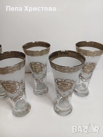 Комплект от 6 броя чаши за вода от чешки кристал Бохемия., снимка 4 - Чаши - 52901643
