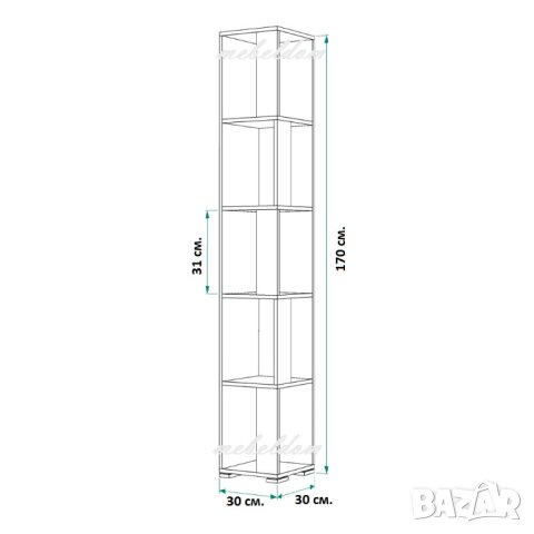 Ъглова етажерка 170см,стелаж(код-0744), снимка 5 - Етажерки - 40699470
