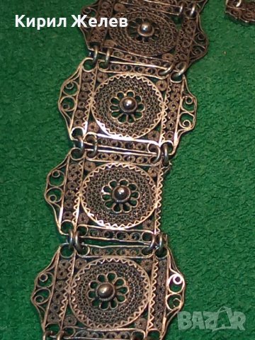 СТАРИННА СРЕБЪРНА ФИЛИГРАННА АРТ ДЕКО ГРИВНА АНГЛИЯ РЪЧНА МАЙСТОРСКА ИЗРАБОТКА РЕТРО - УНИКАТ 27278, снимка 5 - Антикварни и старинни предмети - 36827938