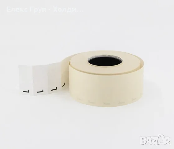 Етикети за маркиращи клещи 26х12 mm, бели с печат L , 42 ролки кутия