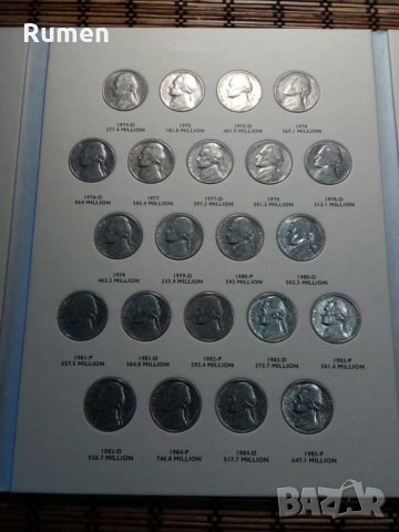 5 цента САЩ в албум, снимка 3 - Нумизматика и бонистика - 32106206