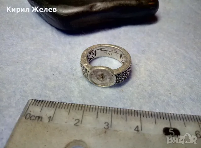 THOMAS SABO БУТИКОВ СРЕБЪРЕН ПРЪСТЕН СРЕБРО 925 с КАМЪНИ ОЛИВИН / ПЕРИДОТ и ГНЕЗДО За ПЕРЛА 50197, снимка 13 - Пръстени - 49886674