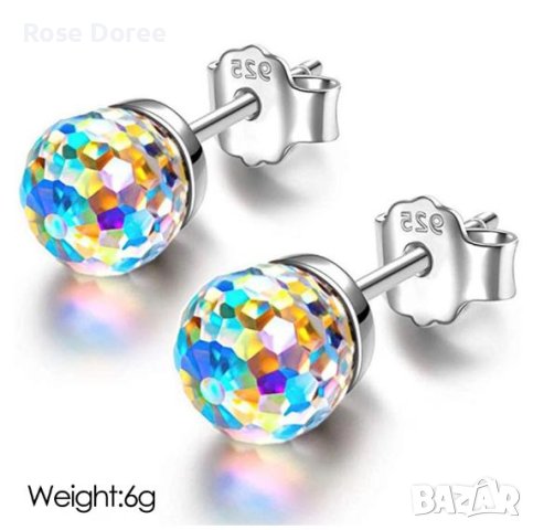 F8 Магнетични сребърни обеци за Отслабване проба 925, снимка 5 - Обеци - 42470961