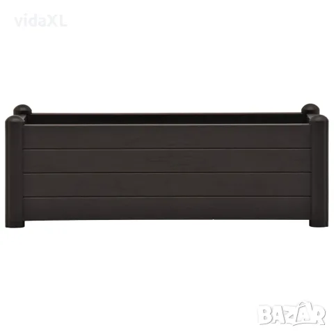 vidaXL Градинска висока леха, PP, антрацит, 100x43x35 см, снимка 3 - Саксии и кашпи - 56146609