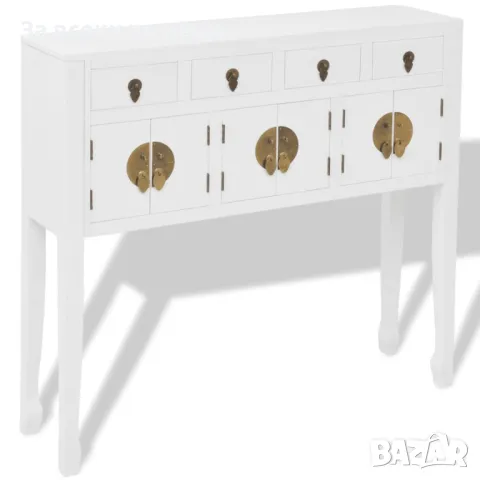 Бюфет китайски стил, масивно дърво, бял Код P243