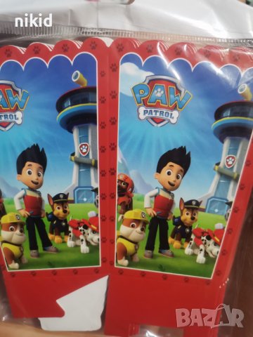 Paw Pes Patrol Пес Патрул Парти кутия за дребни лакомства пуканки и др, снимка 2 - Други - 21045747