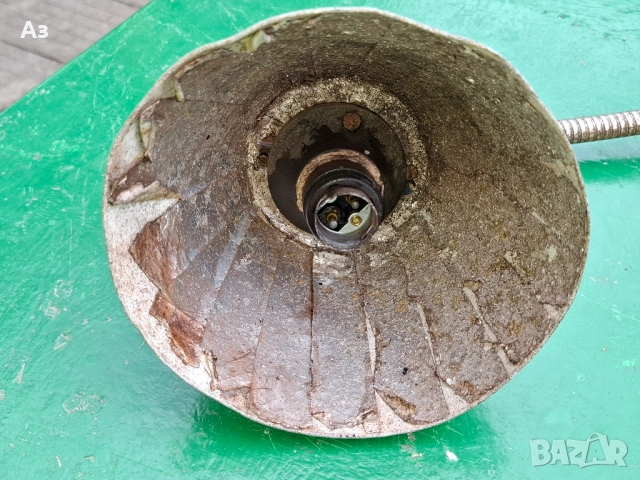 Стара индустриална лампа сванема от тезгях, снимка 6 - Антикварни и старинни предмети - 52942808