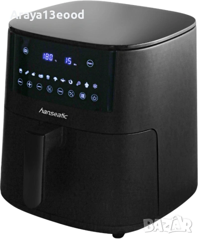 Еър фрайър Hanseatic HAF651650BCU, 1650 W, 6.5 л, LED дисплей, снимка 7 - Фритюрници - 53909496