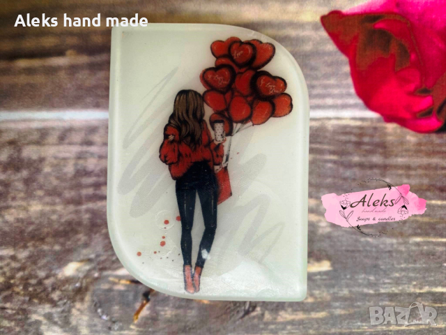 Ръчно изработен ароматен сапун "Момиче с букет", подарък за рожден ден, за имен ден, снимка 15 - Козметика за тяло - 39712928