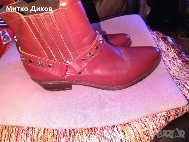 Kookai Австралия маркови рокерски боти естествена кожа реален № 39 стелка 245мм, снимка 3 - Дамски боти - 44185680