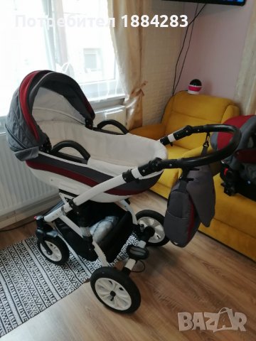Комбинирана бебешка количка 3в1 Lorelli Mia, Red and Black, снимка 8 - Детски колички - 38033312