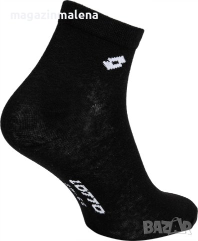 Lotto 35-38,39-42,43-46 италиански унисекс черни къси памучни чорапи над глезените памучен чорап, снимка 3 - Мъжки чорапи - 8468790