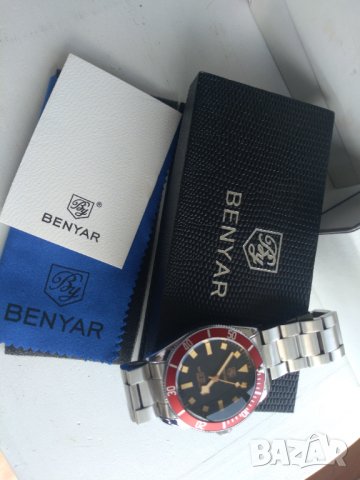 Benyar automatic с дизайн на Tudor Black Bay, снимка 2 - Мъжки - 42495748