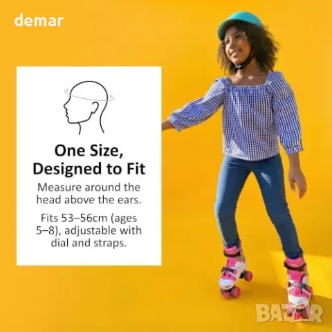 Детска велосипедна каска Dashel Eco Kids с регулируемо прилягане, снимка 5 - Аксесоари за велосипеди - 55776173