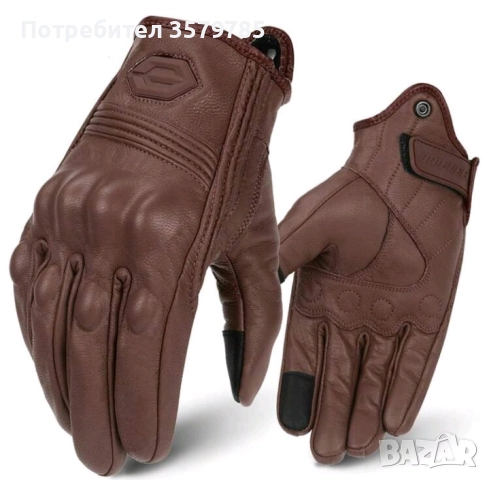 Мотоциклетни ръкавици, кожени, за колоездене, ръкавици за езда с цели пръсти