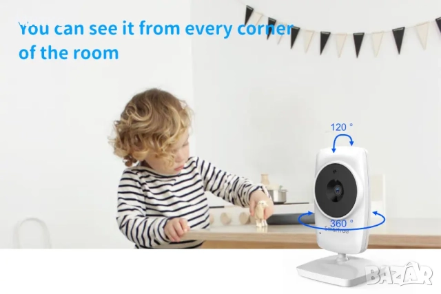 3.2-инчов интелигентен бебефон Sock, двупосочно аудио, IR, високотемпературно нощно виждане, 1200mAh, снимка 6 - Бебефони - 52838571