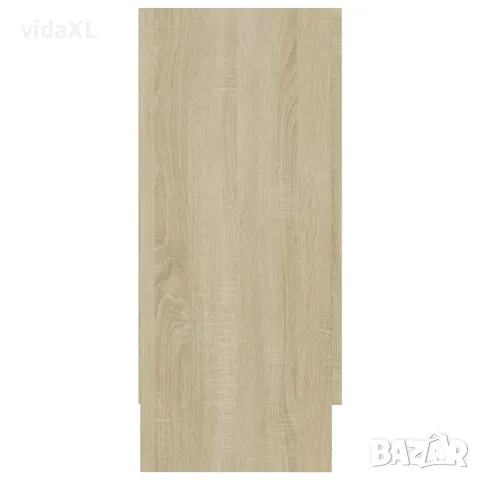 vidaXL Шкаф витрина, дъб сонома, 120x30,5x70 см, инженерно дърво, снимка 6 - Бюфети - 56147826