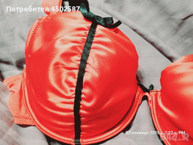 Червен сутиен с прашки, снимка 3 - Бельо - 52698244