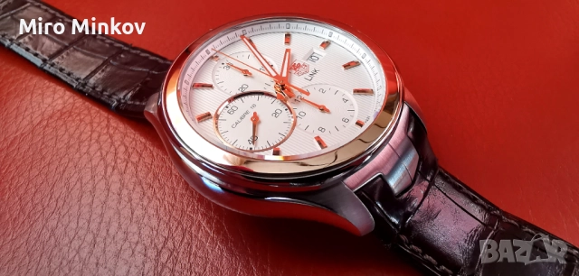 ПРОДАВАМ ЗЛАТЕН ЧАСОВНИК TAG HAUER, модел LINK Calibre 16, като нов, снимка 13 - Мъжки - 52707003