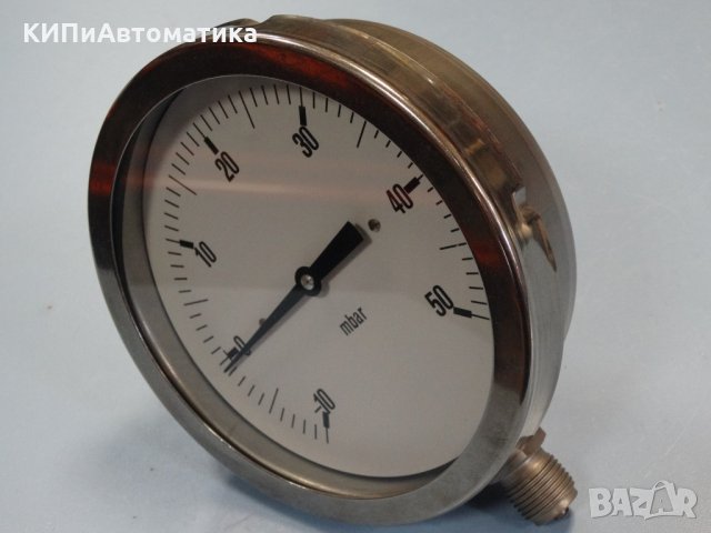 Манометър Nuova Fima Ф 160, 50 mbar, снимка 4 - Резервни части за машини - 34450724