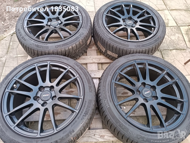 Лети джанти 18ки 5х112 Alutec + зимни гуми 235/45/18 Nexen, снимка 3 - Гуми и джанти - 52821970