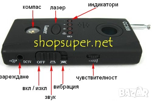 Детектор за скрити камери и подслушватели,бръмбари и GPS тракери, снимка 3 - Друга електроника - 28220288