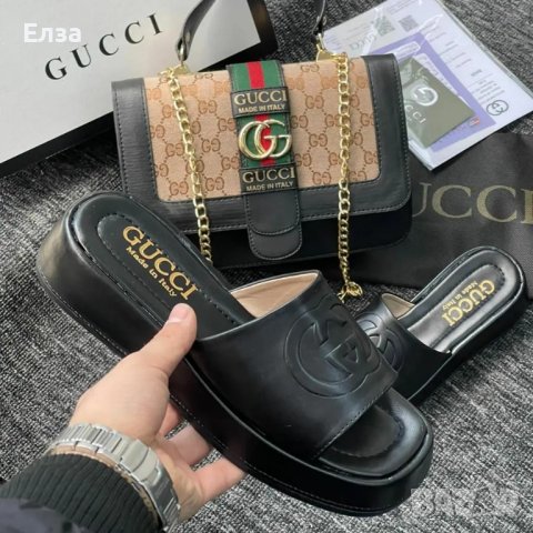 Дамски чанти и чехли Gucci, снимка 4 - Чанти - 39794156