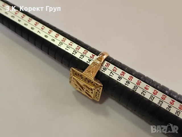 Златен пръстен 14К "Й" / 8,14 гр., снимка 6 - Пръстени - 56084098