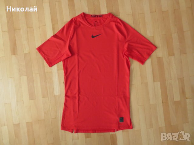 Nike Pro Compression - University Red-Black, снимка 1 - Тениски - 32181354