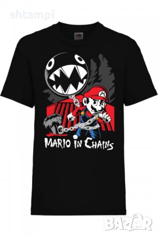 Детска тениска Nintendo Mario in Chains,Игра,Гейм,Геймър,Подарък,Изненада,Повод,Празник,Събитие.