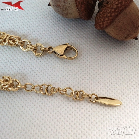 Гривна с 14К златно покритие 234824, снимка 3 - Гривни - 52788291
