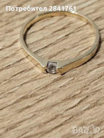 Златен пръстен 14К проба 585, снимка 4 - Пръстени - 48991923