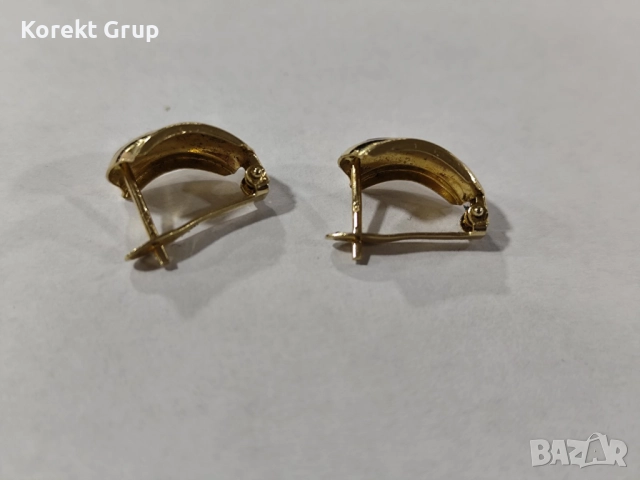 Златни Обици комплект 14к, снимка 4 - Обеци - 52855953