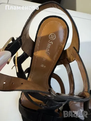 Дамски сандали на ток - 38 номер , снимка 5 - Сандали - 49337669